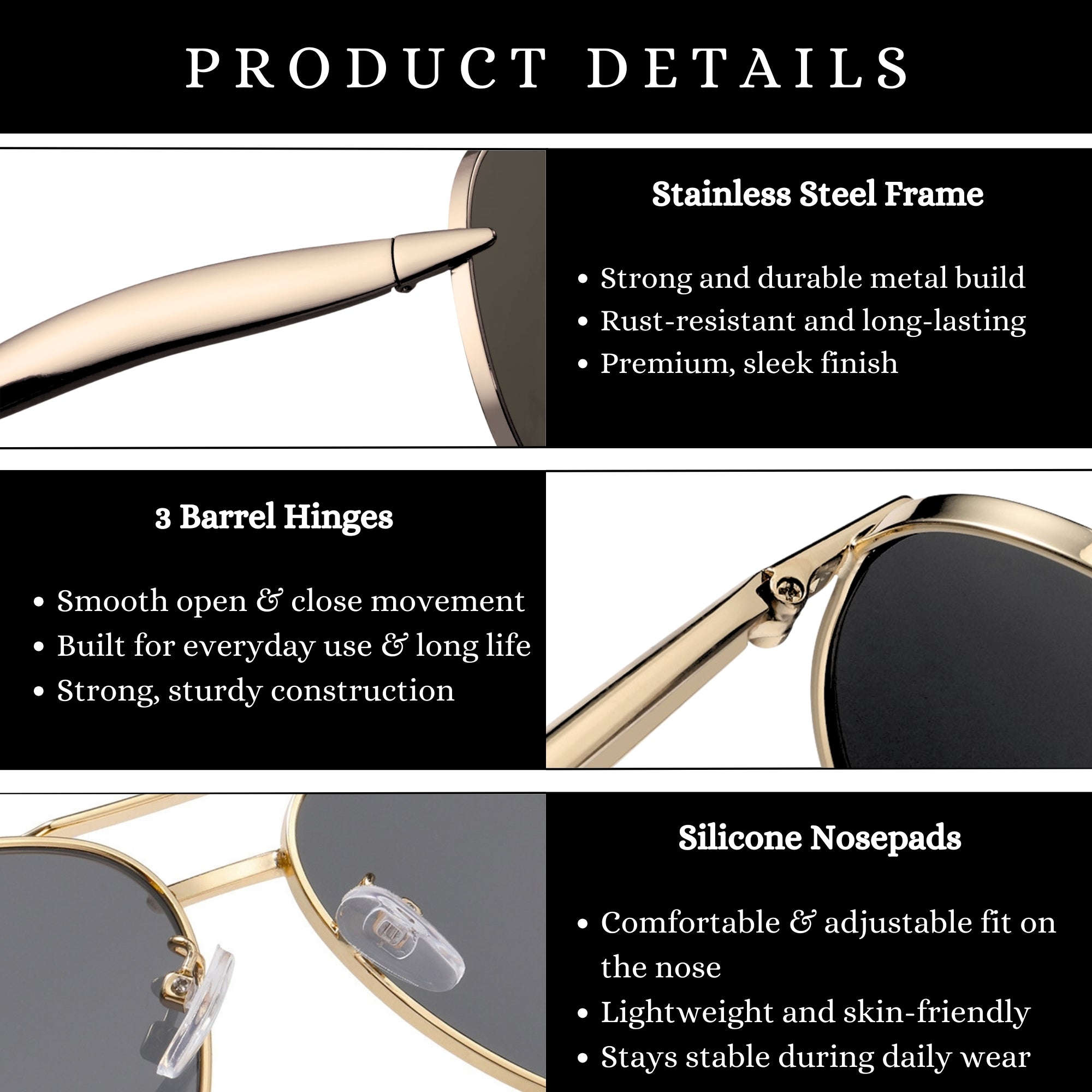 Aurelio Aviator Sunglasses - Gold Amber