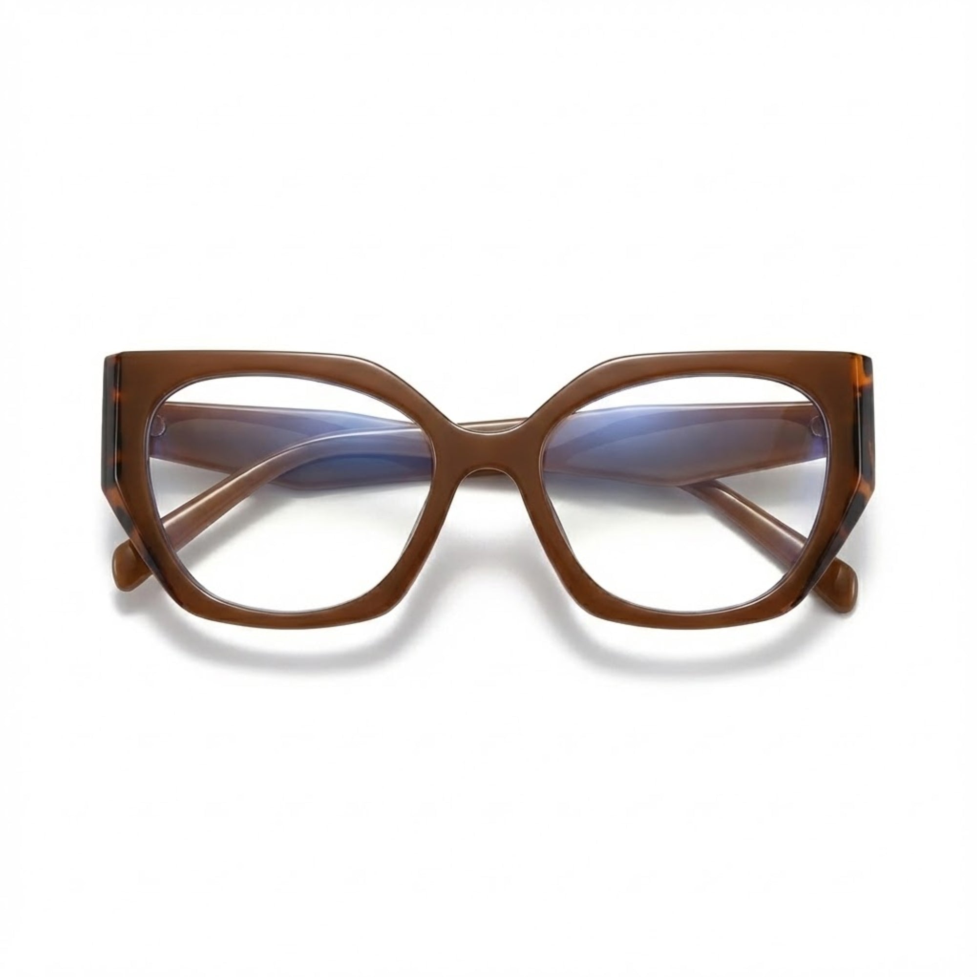 Diva Cateye Oversized Computer Glasses - Latte