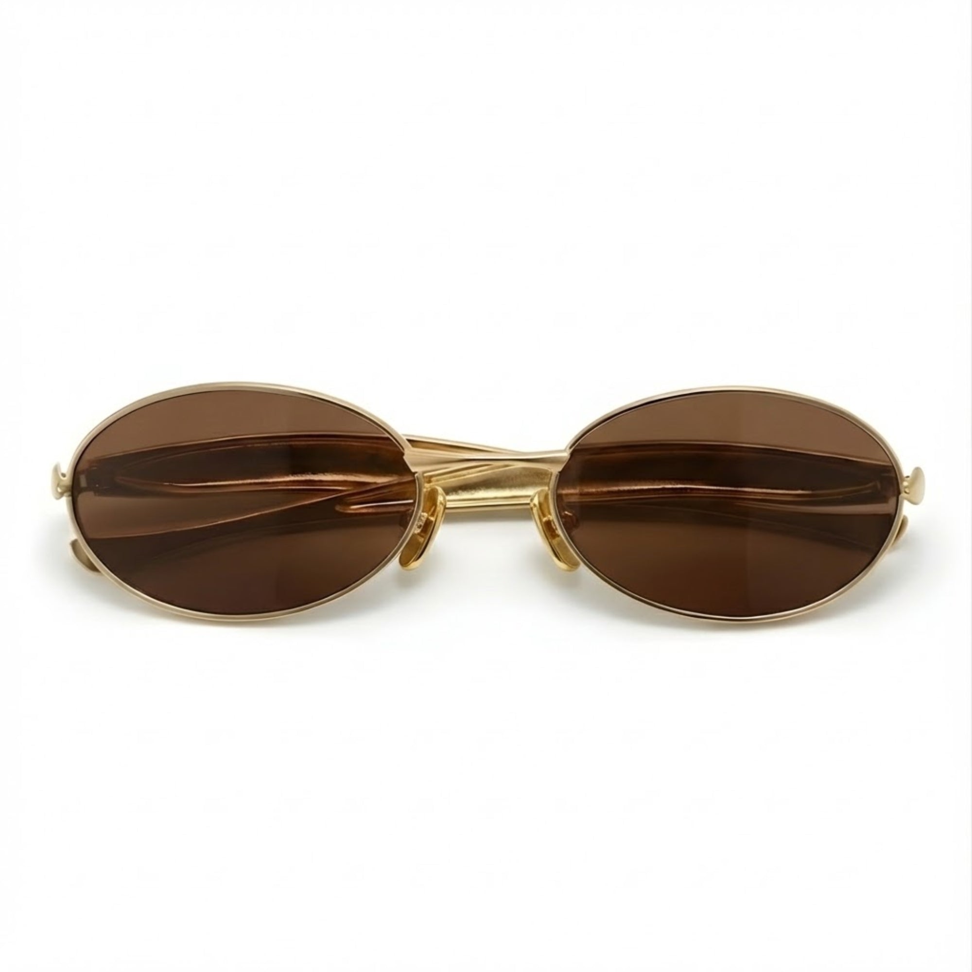 Aurelia Oval Unisex Sunglasses - Golden Tea