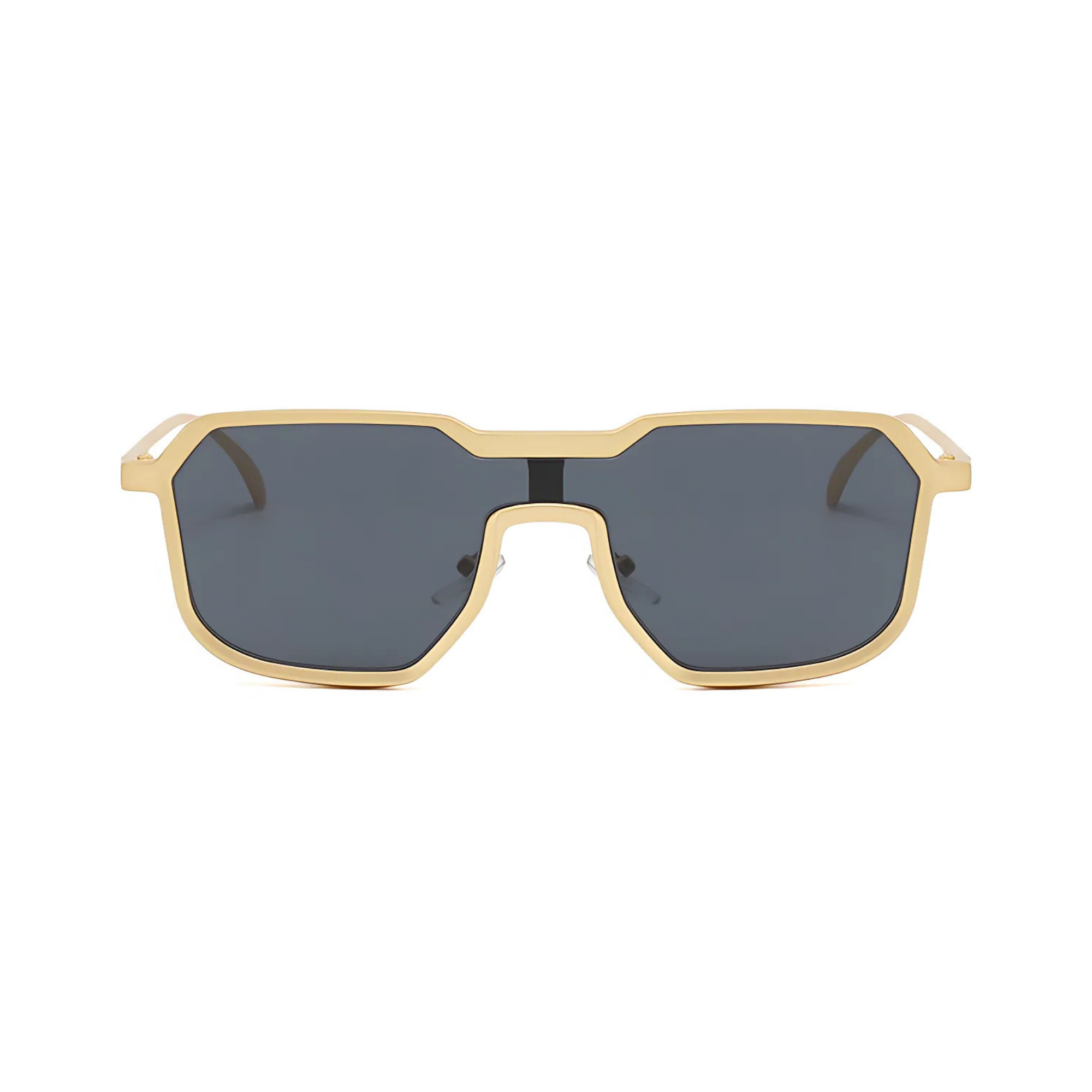 Monster Series Square Irregular Sunglasses For Men & Women - Golden Ash