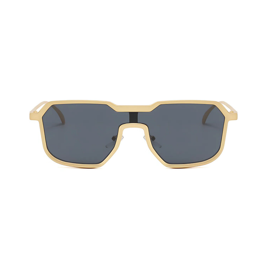 Monster Series Square Irregular Sunglasses For Men & Women - Golden Ash