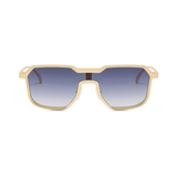 Monster Series Square Irregular Sunglasses For Men & Women - Gold Amethyst