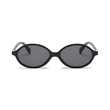 essntl series Retro Vintage 90s Oval Sunglasses For Men & Women - Black