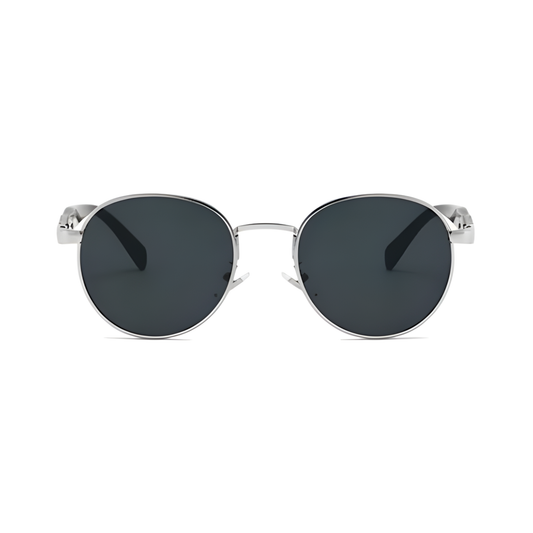 Halo Round Sunglasses - Silver Ash