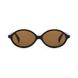 essntl series Retro Vintage 90s Oval Sunglasses For Men & Women - Black Brown