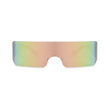 Futuristic Series Shield Sunglasses - Purple Frame Pink Mirrored Lenses