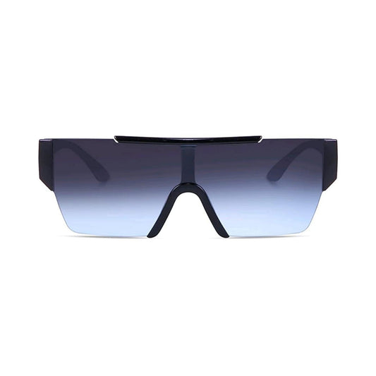 Monster Series UV Protected Square Sunglasses - Black Frame Blue Lens