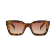 Dotted Series 3 Dots Square Sunglasses - Demi Brown