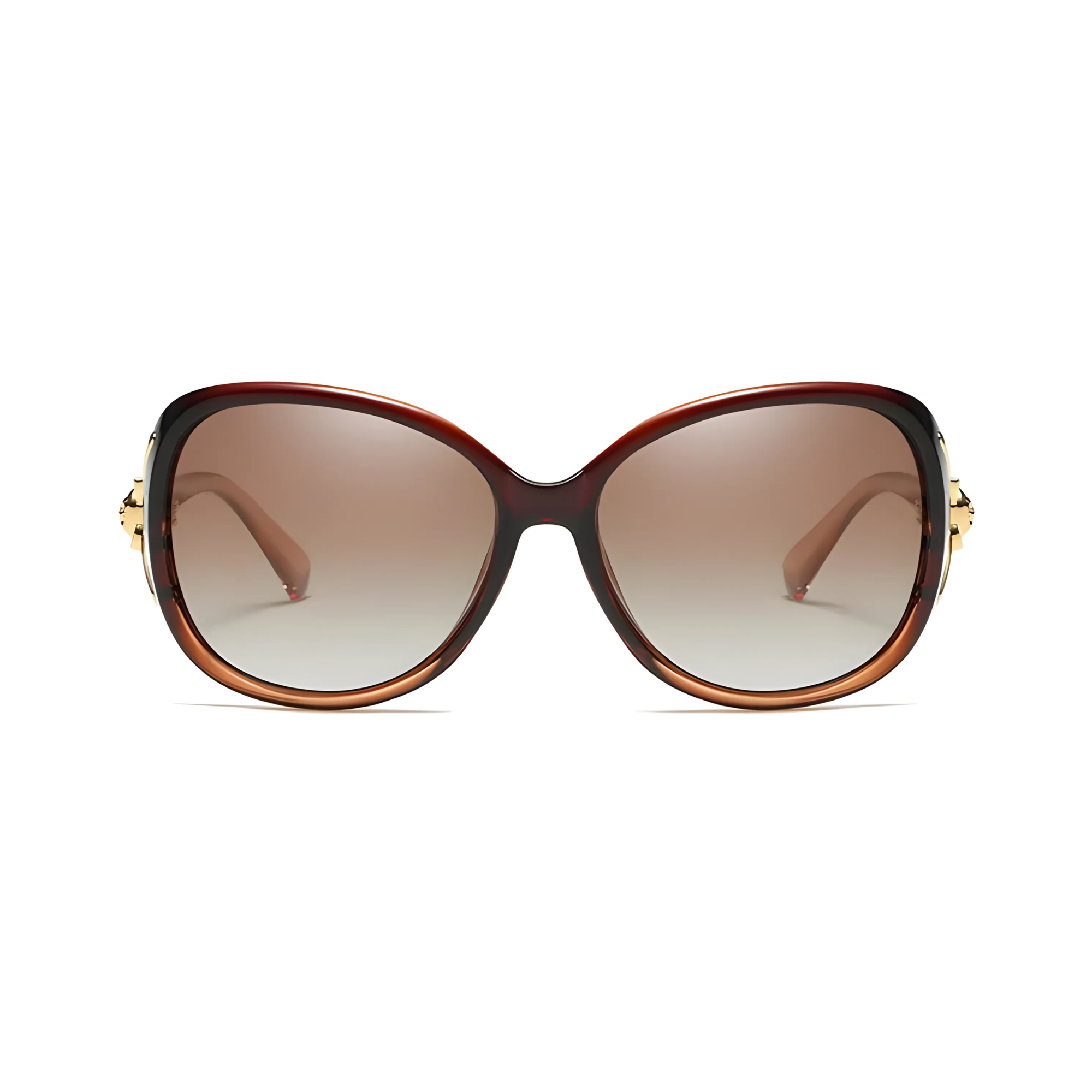 Royal Series Oval Fox Sunglasses For Women - Brown