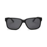 Klassic Series Square Polarized & UV Protected Sunglasses Matte Black Frame Grey Lenses
