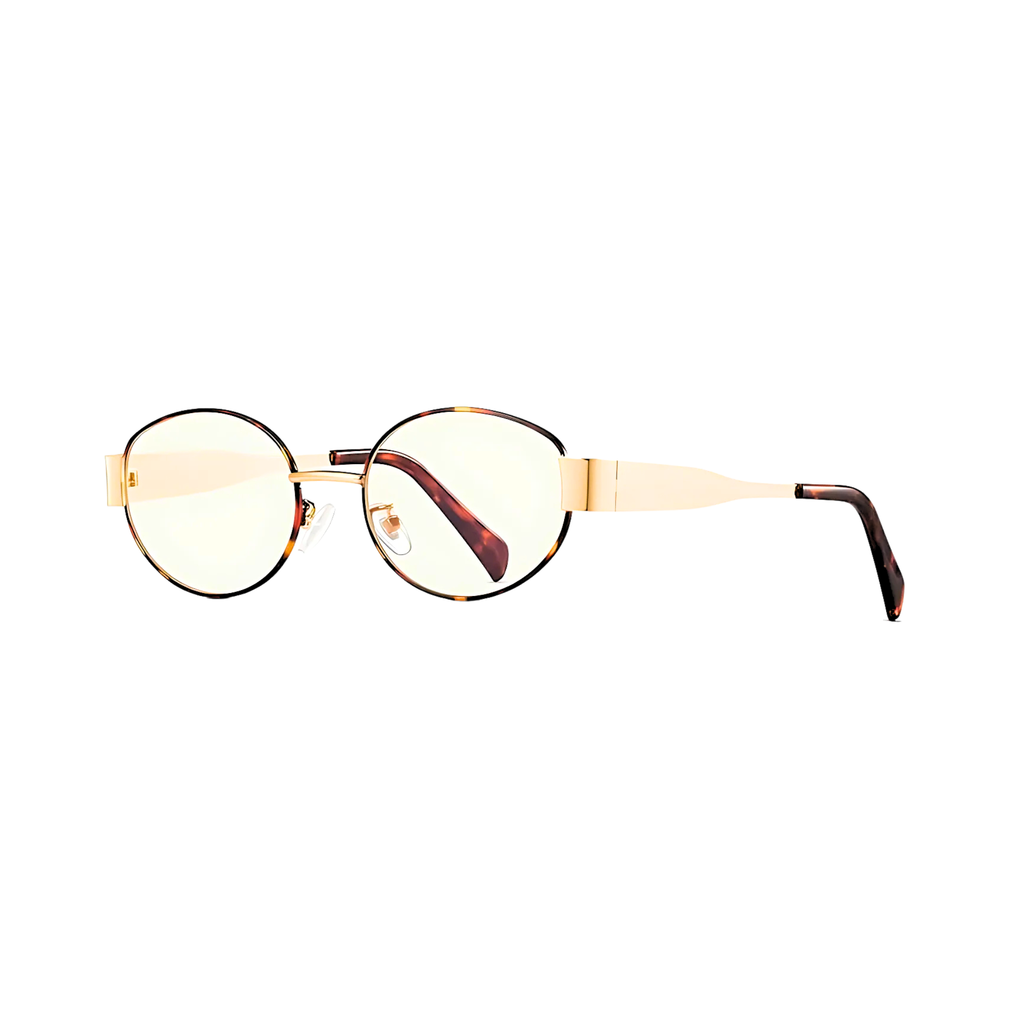 essntl Series Retro Oval Blue Light Blocking Computer Glasses | Unisex | Havana Leopard