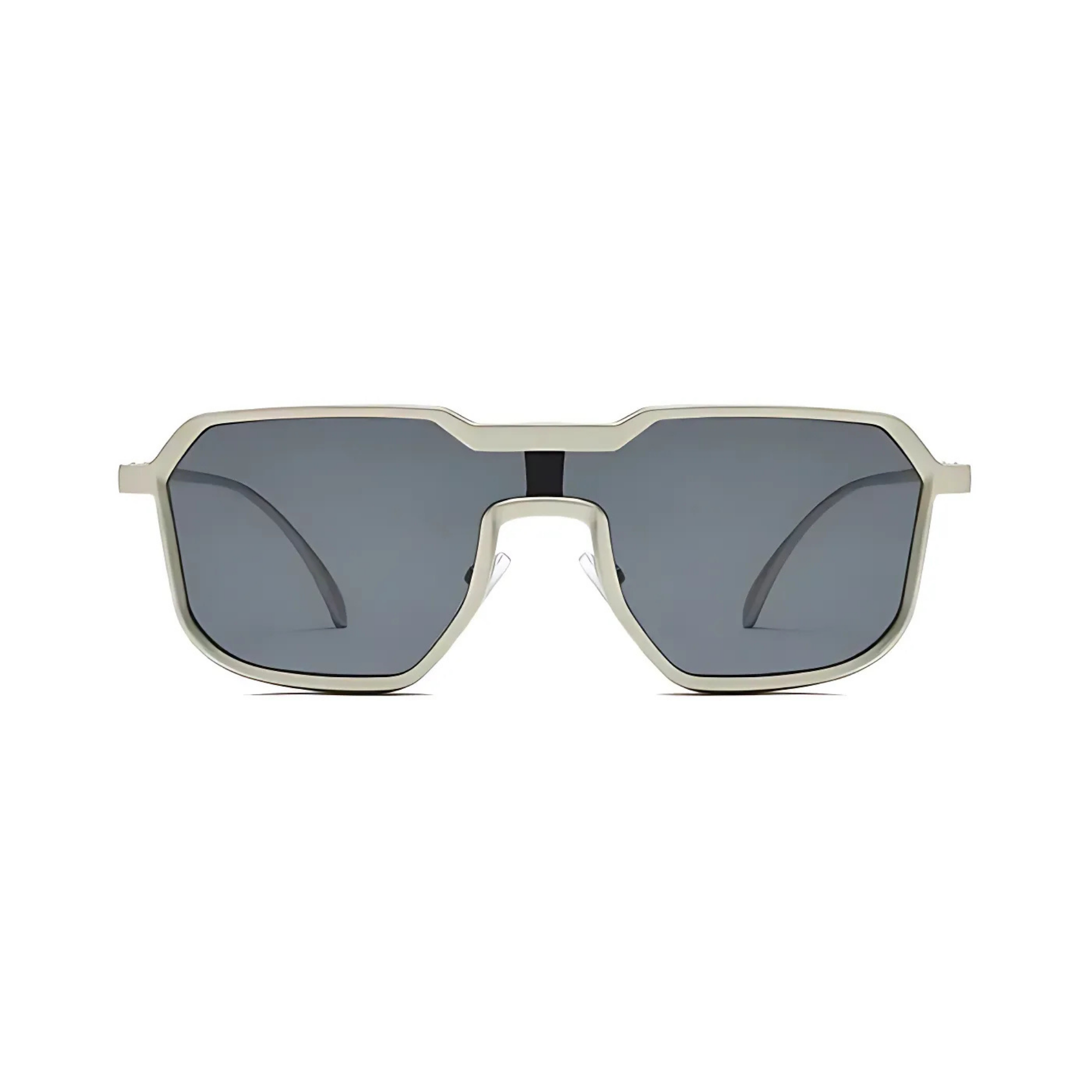 Monster Series Square Irregular Sunglasses For Men & Women - Onyx Silver