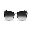 Queen Bee Oversized Square Sunglasses For Women - Black Clear