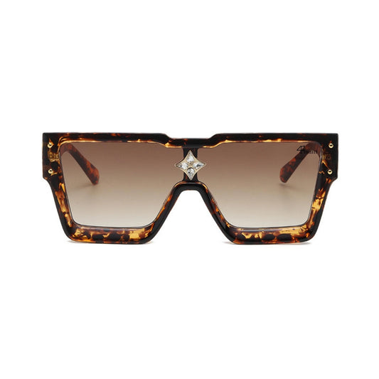 Monster Series Luxury Oversized Sunglasses - Leopard Print
