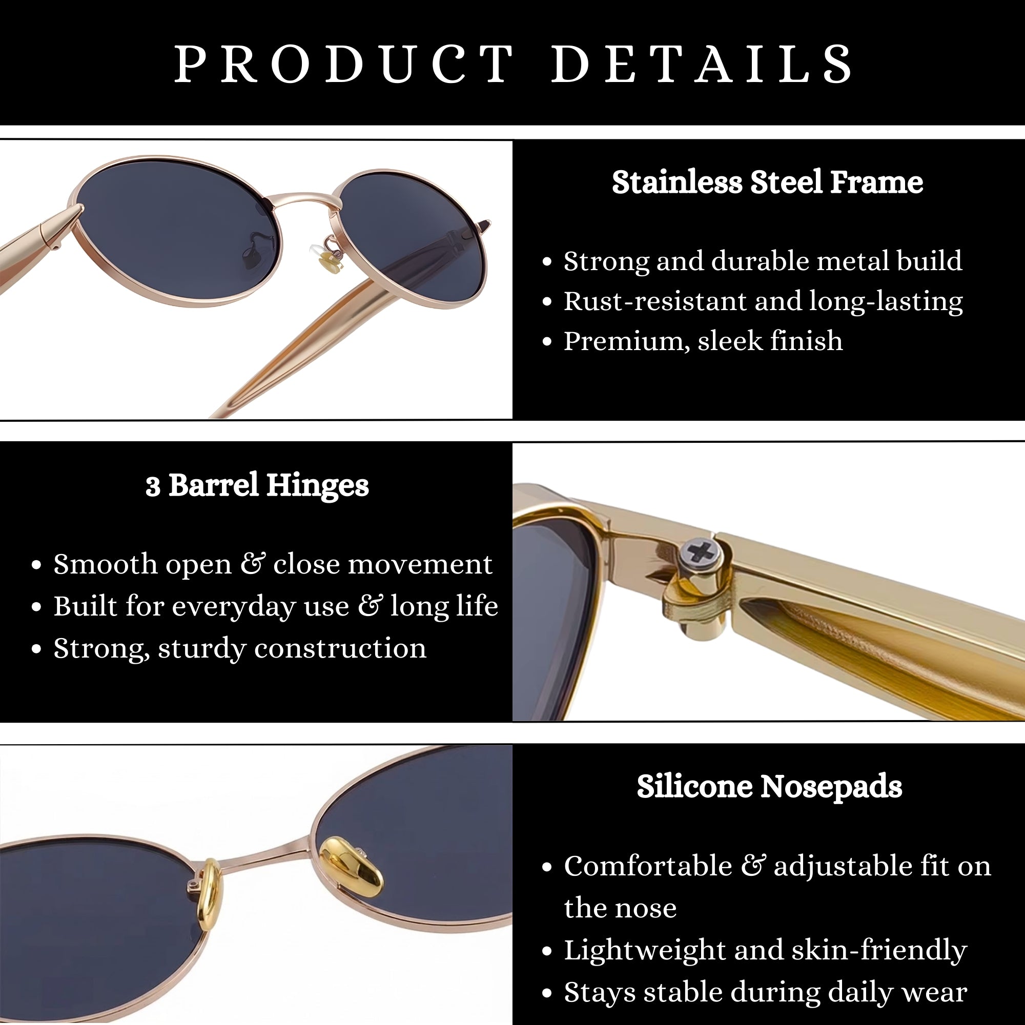 Aurelia Oval Unisex Sunglasses - Golden Ash