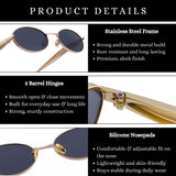 Aurelia Oval Unisex Sunglasses - Golden Ash