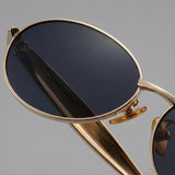 Aurelia Oval Unisex Sunglasses - Golden Ash