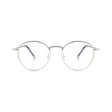 essntl series Vintage Round Computer Glasses For Men & Women Silver Frame Clear Lenses