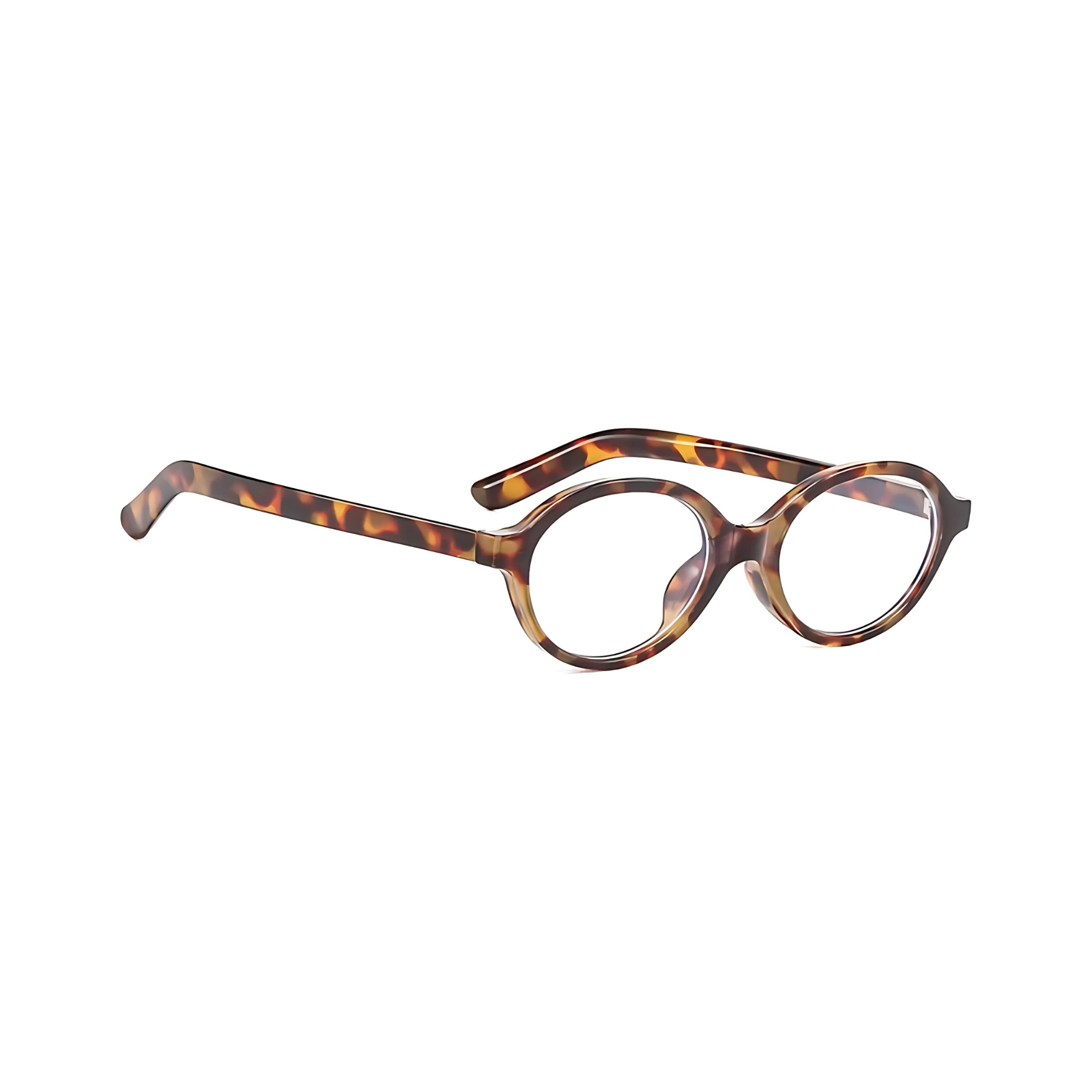 Melisa 90s Oval Computer Glasses For Men & Women - Demi Clear