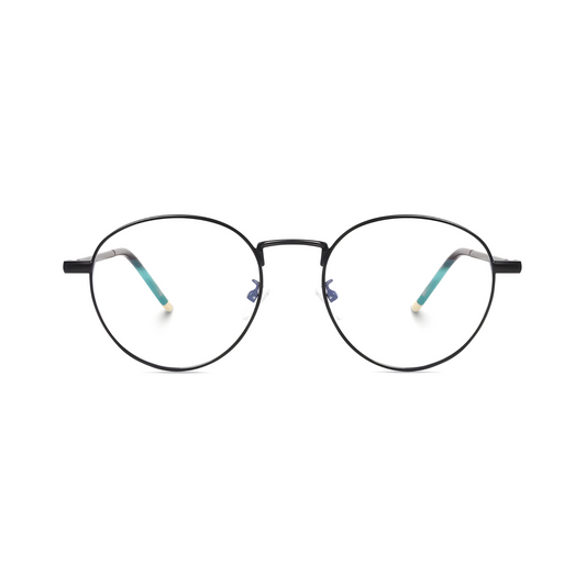 essntl series Vintage Round Computer Glasses For Men & Women Black Frame Clear Lenses