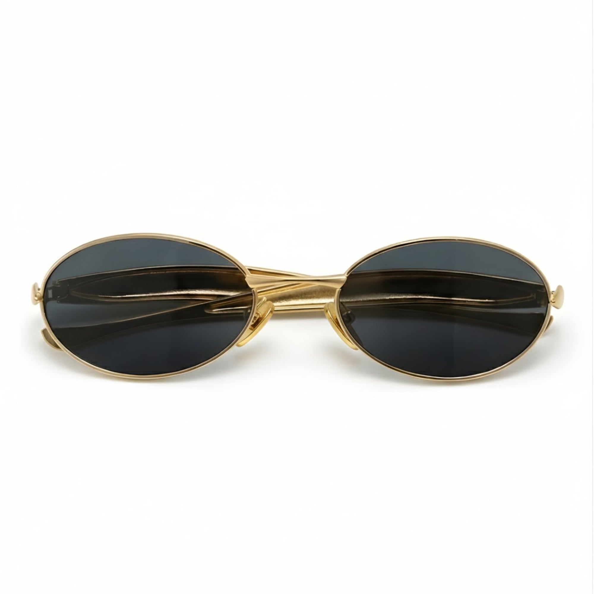 Aurelia Oval Unisex Sunglasses - Golden Ash