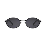 essntl Series Retro Oval Sunglasses For Men & Women - Midnight Black