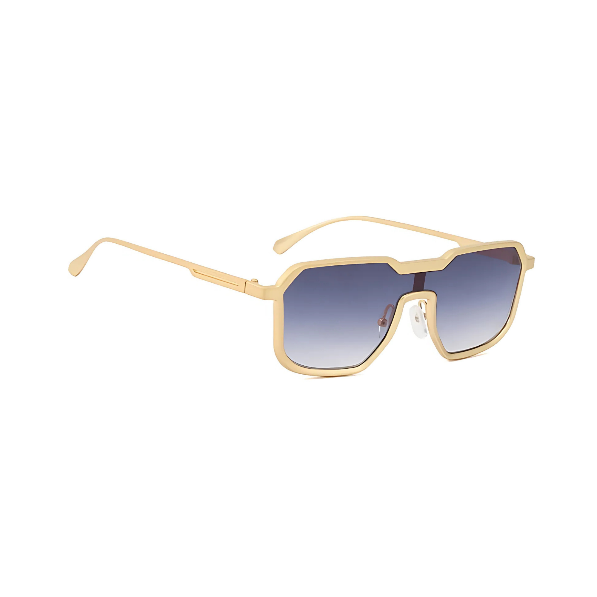 Monster Series Square Irregular Sunglasses For Men & Women - Gold Amethyst