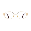 essntl Series Retro Oval Blue Light Blocking Computer Glasses | Unisex | Aurora Gold