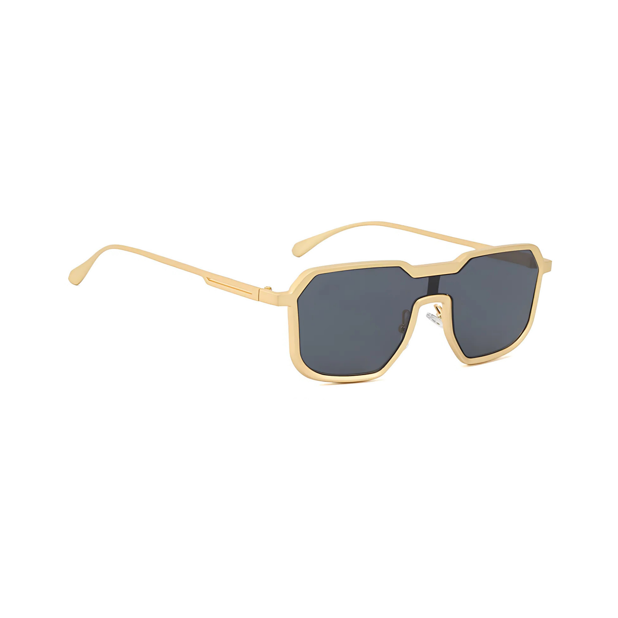 Monster Series Square Irregular Sunglasses For Men & Women - Golden Ash