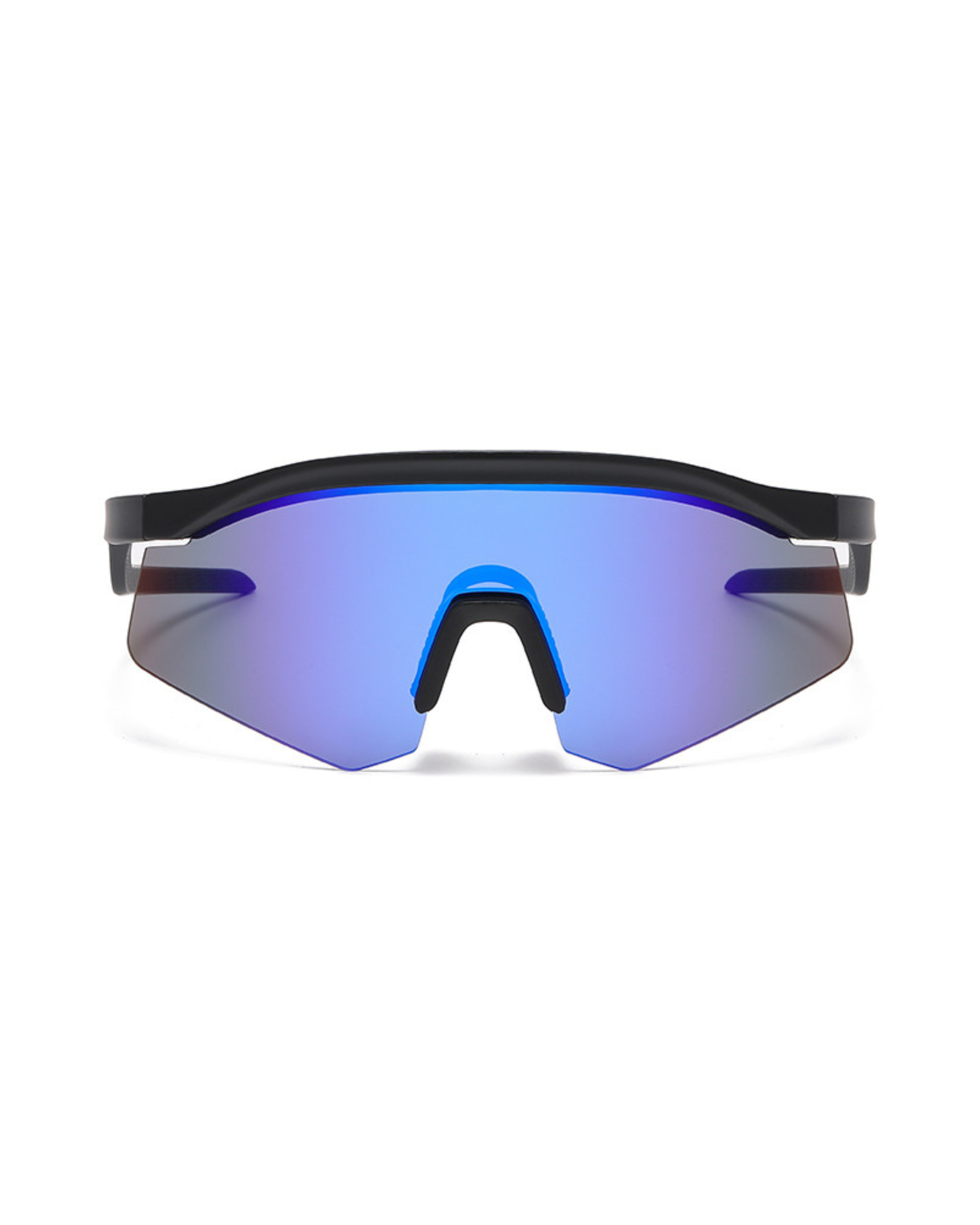 Xplorer Half-Rim Sports Sunglasses - Black Blue