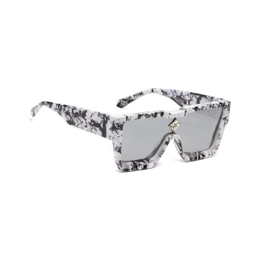 Monster Series Luxury Oversized Sunglasses - Marble Print