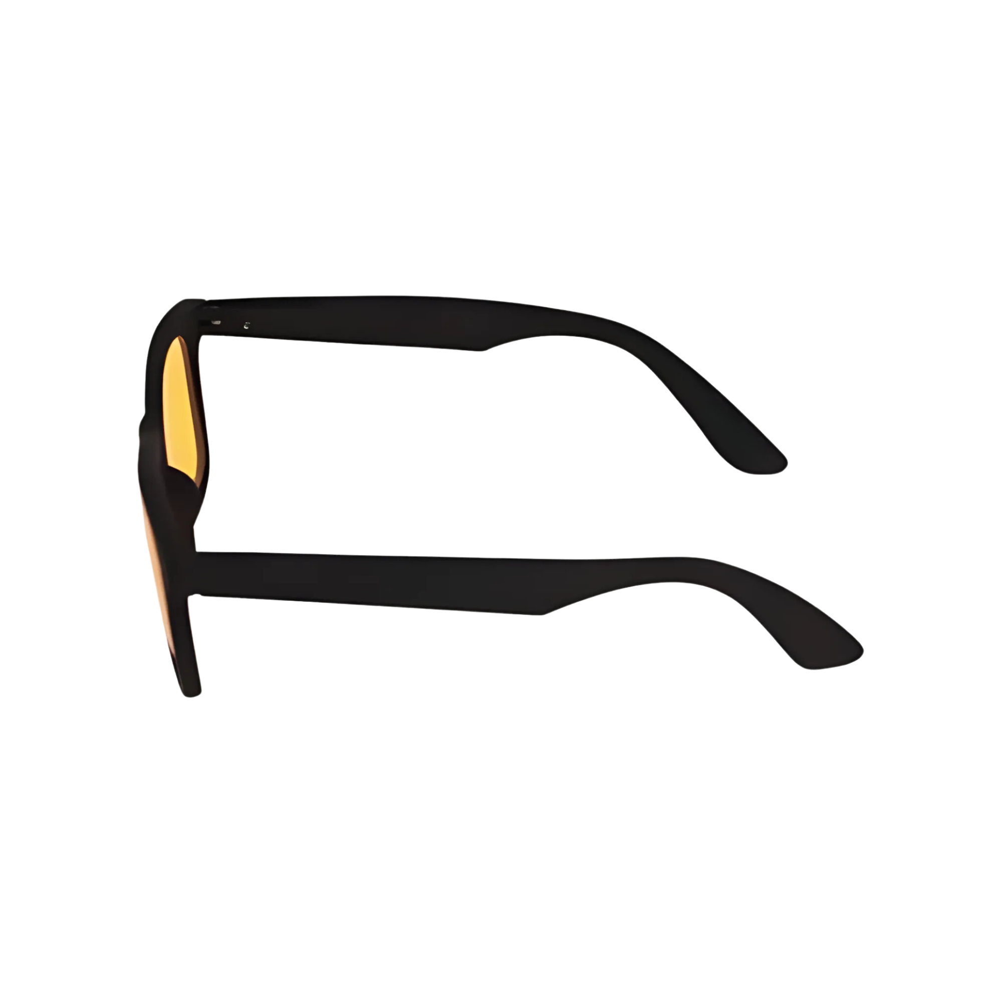 Klassic Series Polarized Wayfarer Night Driving Glasses For Men & Women - (Matte Black Frame Yellow Lenses)