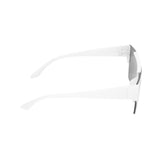 Monster Series UV Protected Square Sunglasses - White Frame Violet Lens