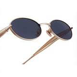 Aurelia Oval Unisex Sunglasses - Golden Ash