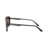 Klassic Series Rectangle Polarized & UV Protected Sunglasses Matte Grey Frame & Brown Lenses