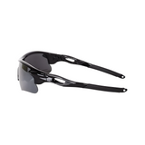 Futuristic Series Half Rim Sports Sunglasses - Black Frame Silver Mirrored Lenses