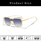 Monster Series Square Irregular Sunglasses For Men & Women - Gold Amethyst