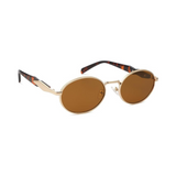 essntl Series Retro Oval Sunglasses For Men & Women - Emerald Brown