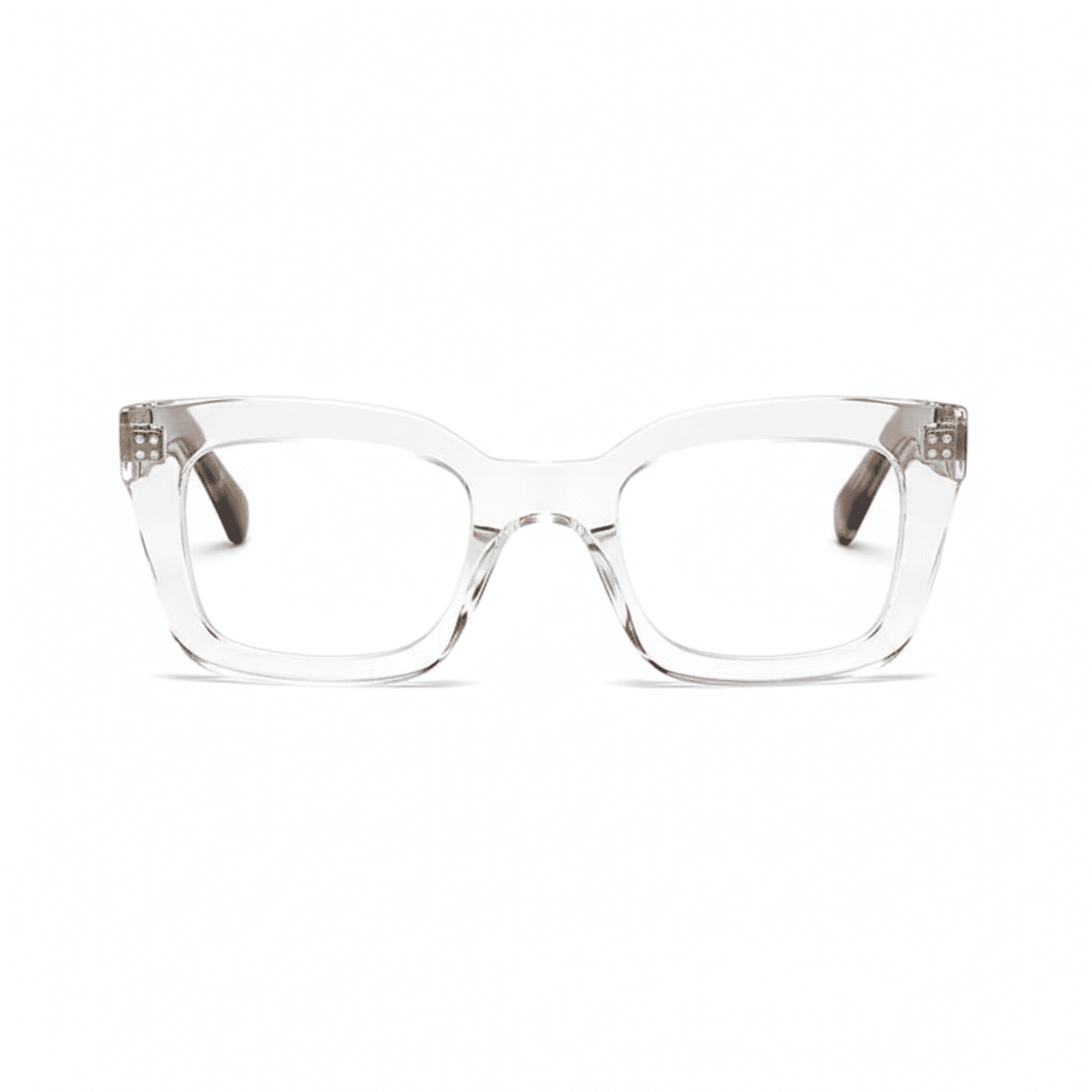 Dotted Series 3 Dots Square Blue Light Blocking Eyeglasses - Demi Glaze