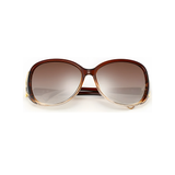 Royal Series Oval Fox Sunglasses For Women - Brown