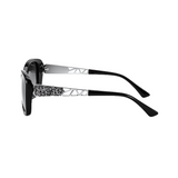 essntl series Butterfly Sparkling Crystal Sunglasses For Women - Ultra Black