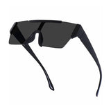 Monster Series UV Protected Square Sunglasses - Black Frame Grey Lens