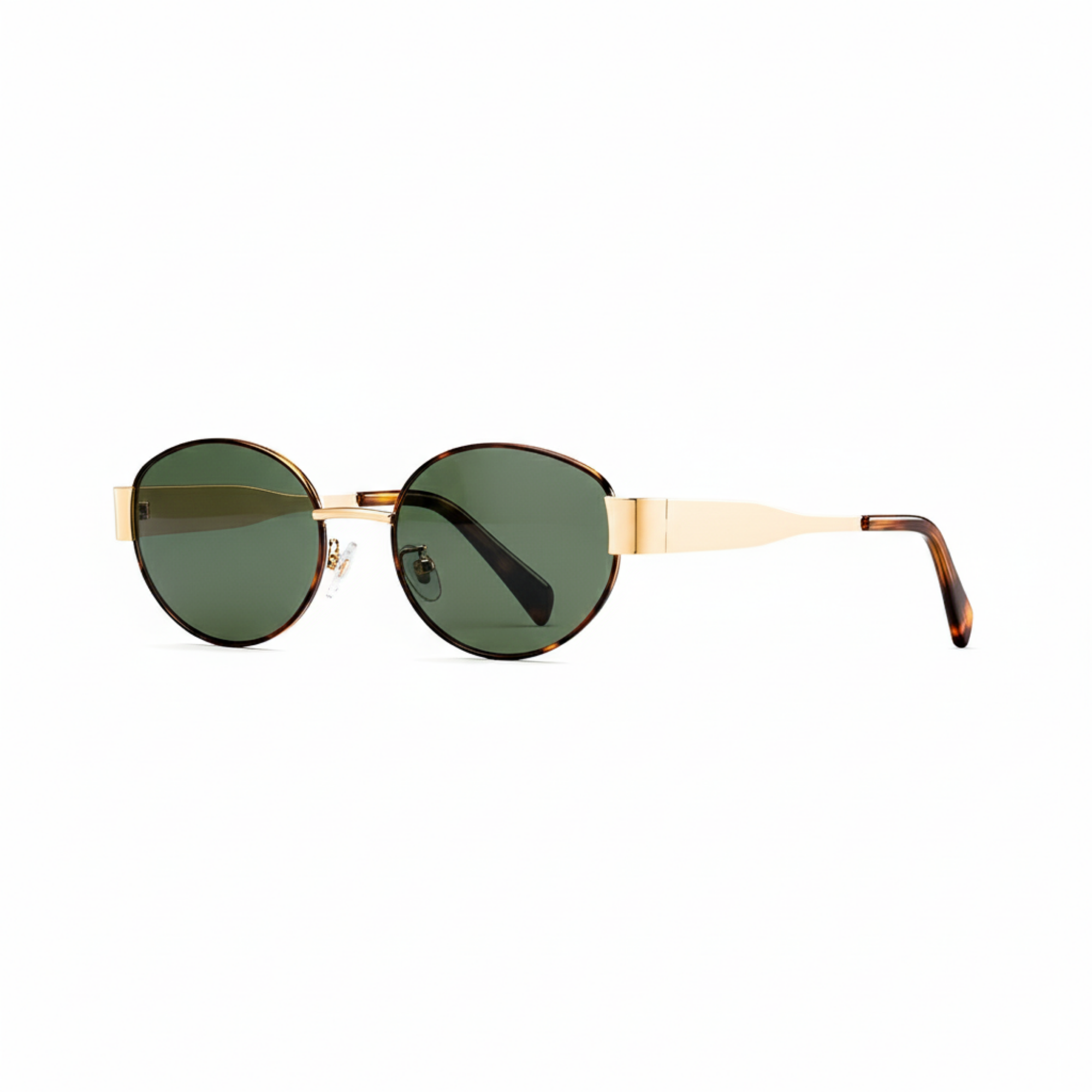 essntl Series Retro Oval 90s Sunglasses For Men & Women Wild Edit - Wild Fern