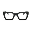 Dotted Series 3 Dots Square Blue Light Blocking Eyeglasses - Black