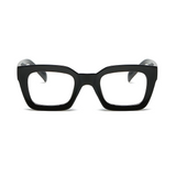 Dotted Series 3 Dots Square Blue Light Blocking Eyeglasses - Black