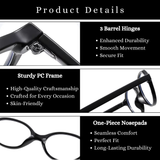 Melisa 90s Oval Computer Glasses For Men & Women - Demi Clear