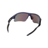 Futuristic Series Half Rim Sports Sunglasses - Blue Frame Multicolored Lenses