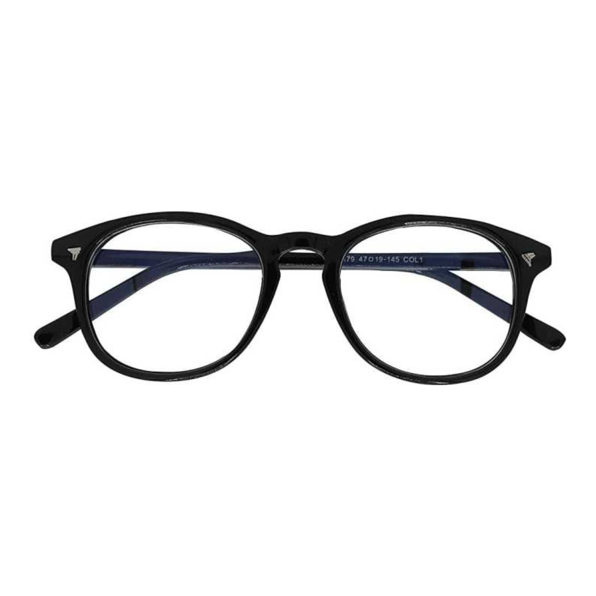 Wingz Series Blue Light Blocking Oval Computer Glasses - Black