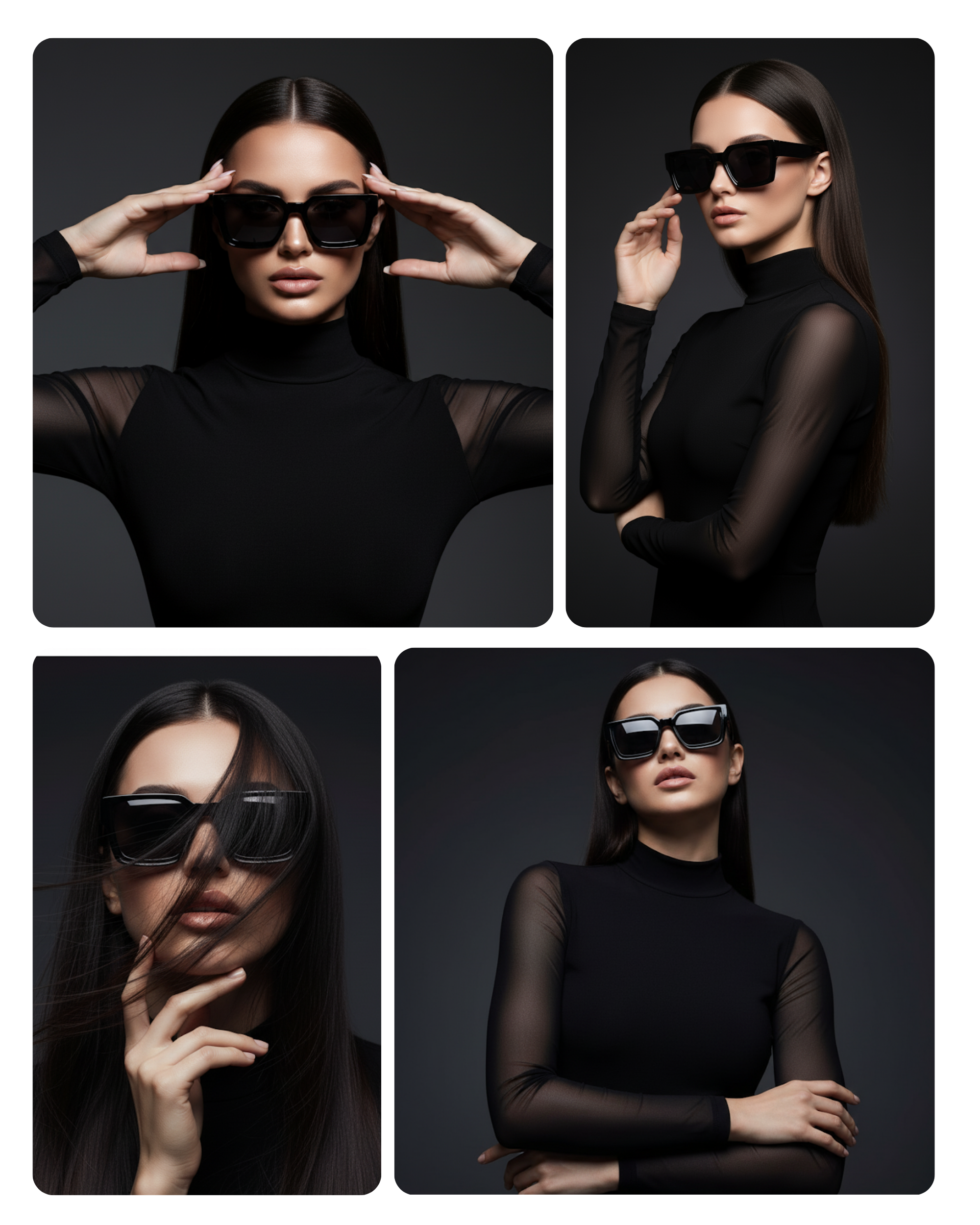 Bold Series Square Sunglasses - Noir