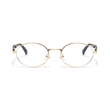 essntl Series Retro Oval Computer Glasses For Men & Women - Golden